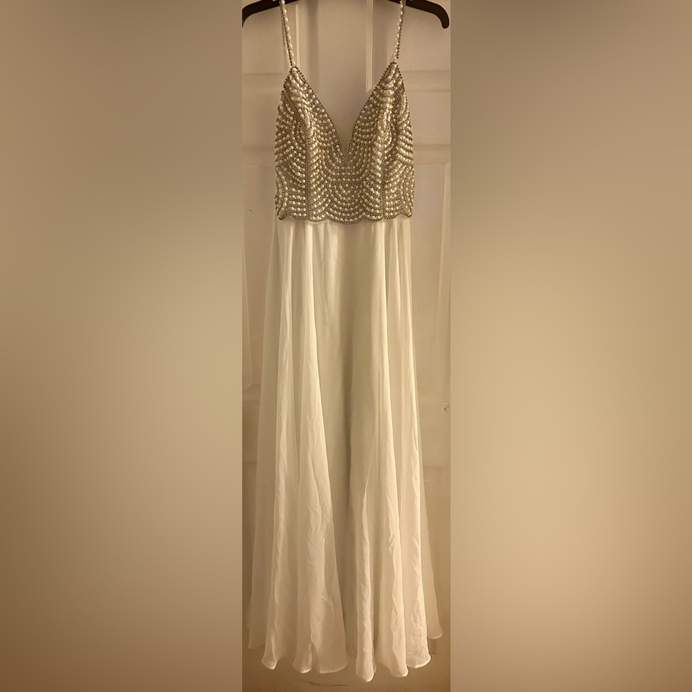 Beaded white gown
